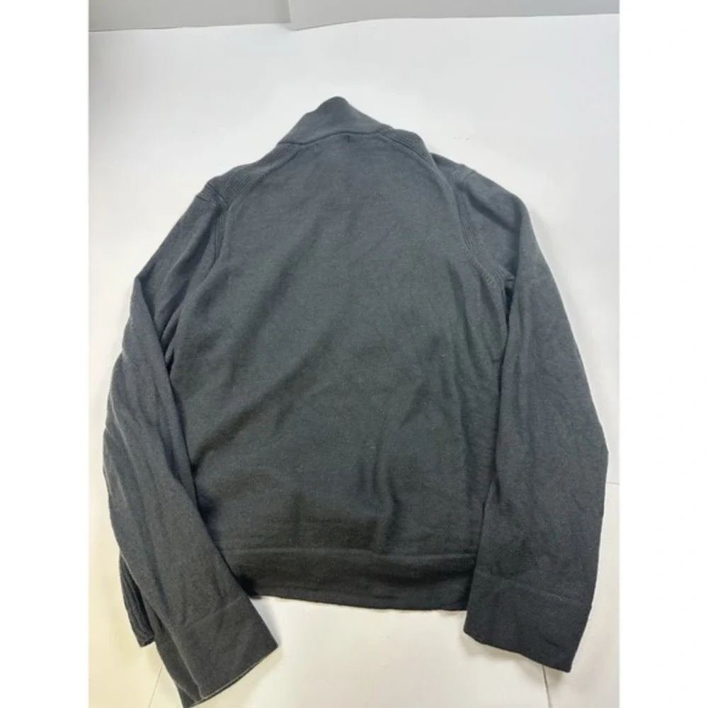 Banana Republic Zip Up Sweatshirt Mens XL Gray‎  Wool Pockets Sweater